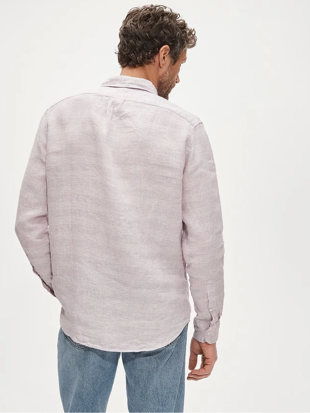 J. CREW Linen point-collar shirt in Glen Plaid Size M NWT $178 CT991